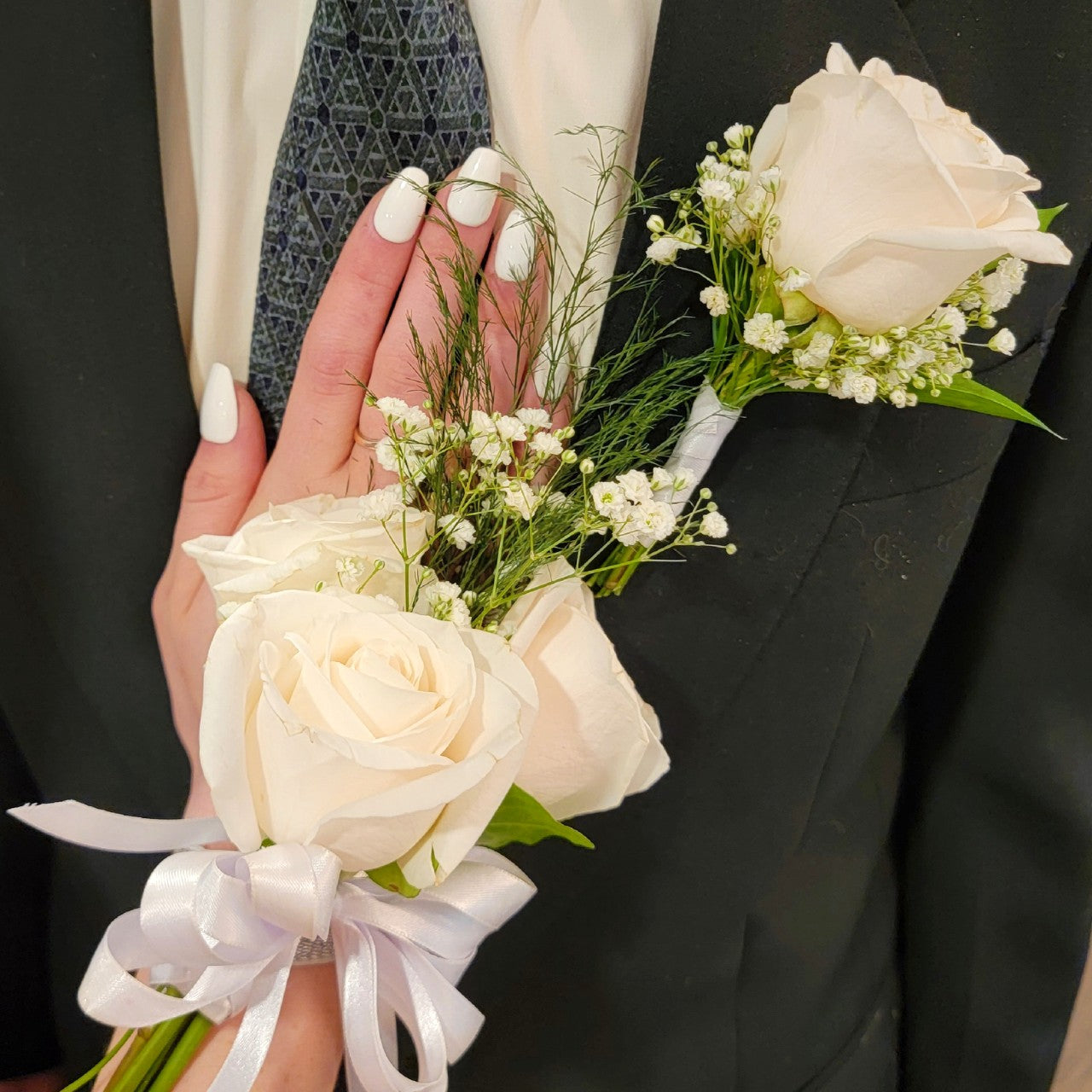 Triple Rose Corsages and Boutonnieres Combo – Flowers For Fundraising